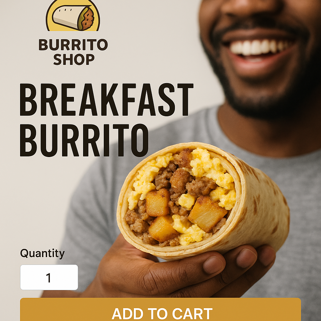 Stock Photo of Breakfast Burrito